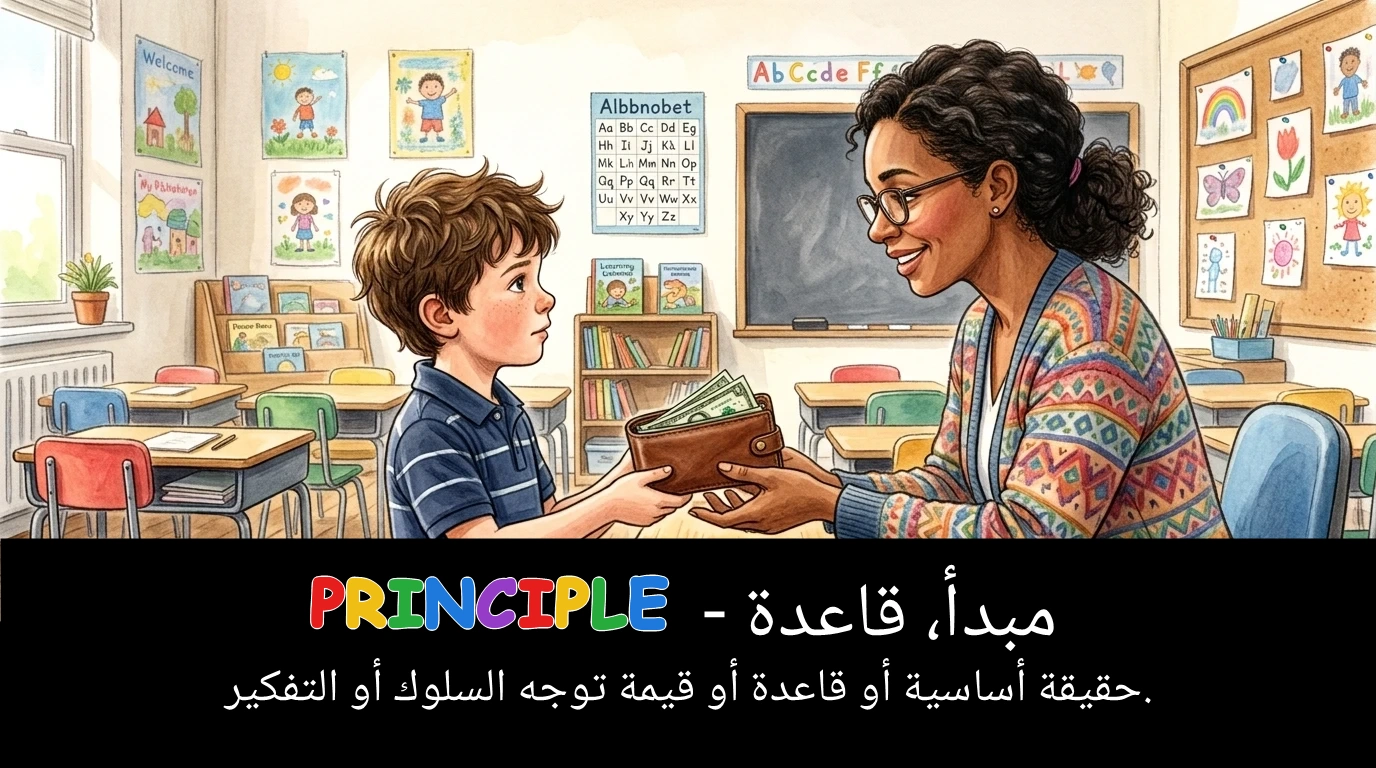 Arabic Illustration for principle